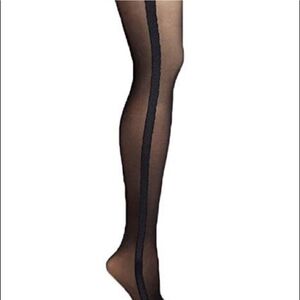 Calvin Klein | Hosiery Black Bold Tuxedo Stripe Sheer to Waist Pantyhose Size: A